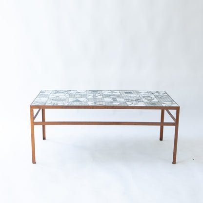 Vintage Couchtisch Mosaik von Kurt Moldovan