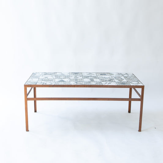 Vintage Couchtisch Mosaik von Kurt Moldovan