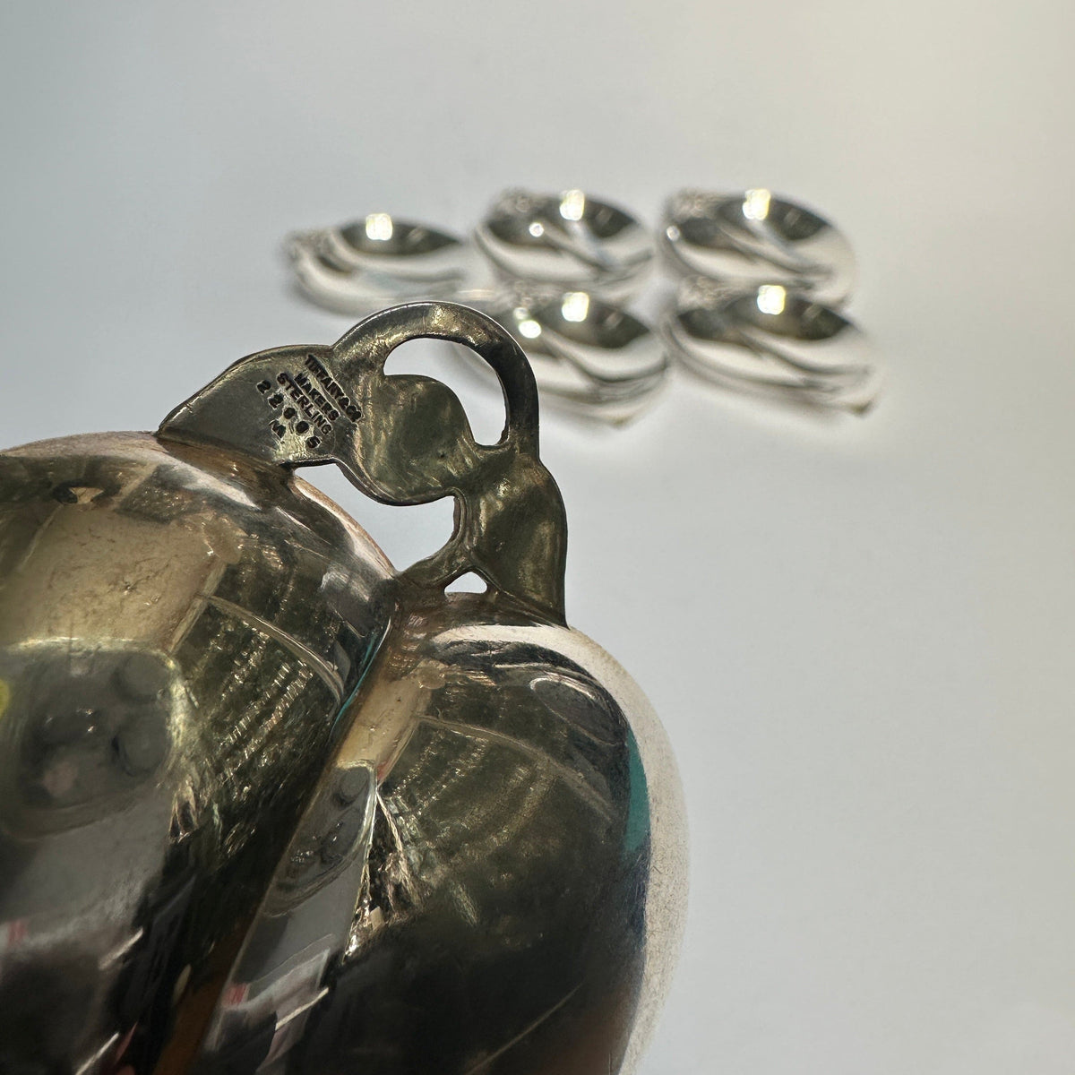 Vintage Schale Herz/Apfel von Tiffany+Co Sterling Silber Set von 6