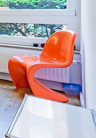 Vintage chair by Verner Panton for Vitra in orange
