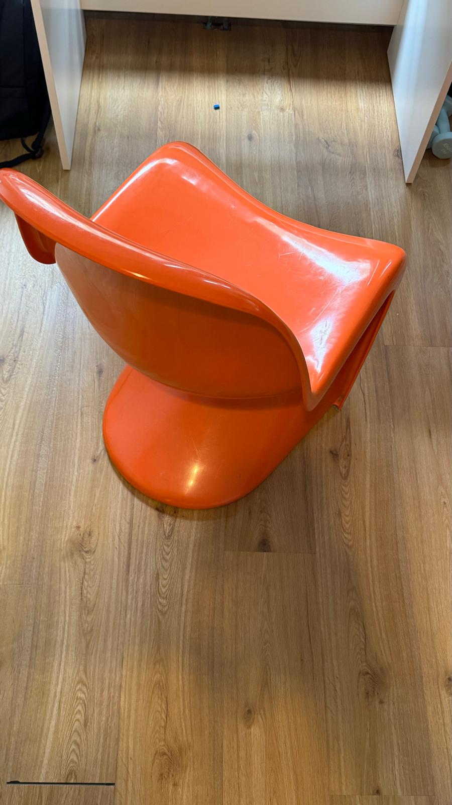 Vintage chair by Verner Panton for Vitra in orange