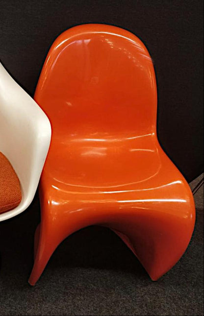 Vintage chair by Verner Panton for Vitra in orange