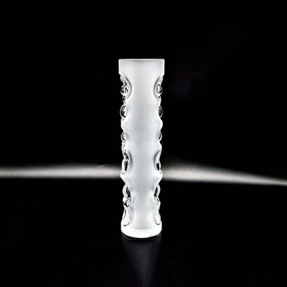 Vintage Glasvase von Peill und Putzler mattiert mit konzentrischen Kreisen