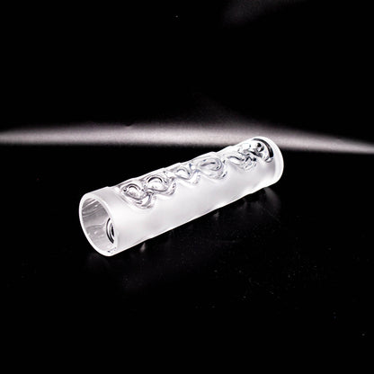 Vintage Glasvase von Peill und Putzler mattiert mit konzentrischen Kreisen