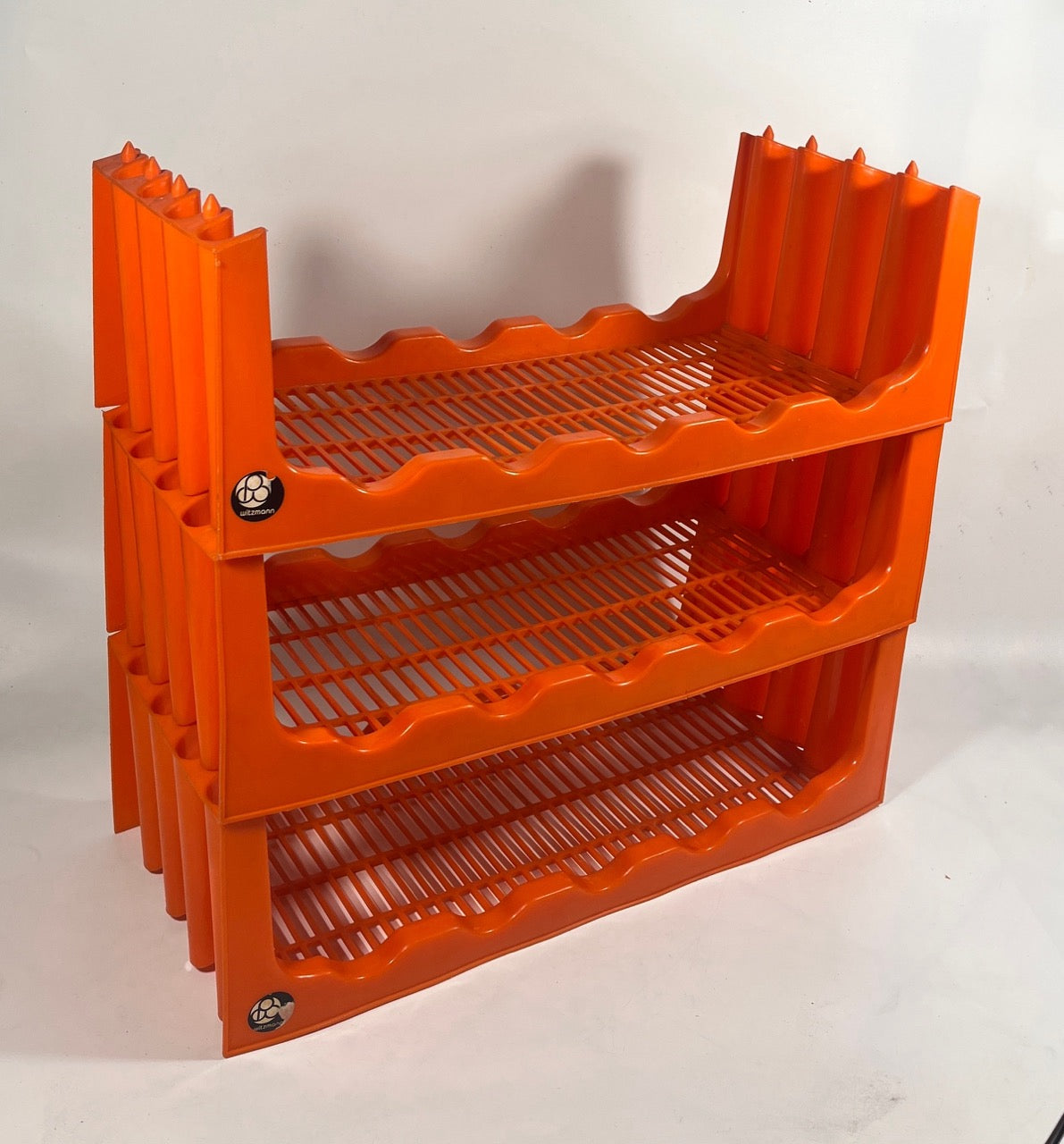 Casier à vin vintage en plastique par Witzmann Space Age années 1970