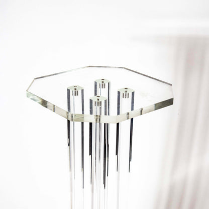 Vintage Säule Plexiglas octogonal, 1980er