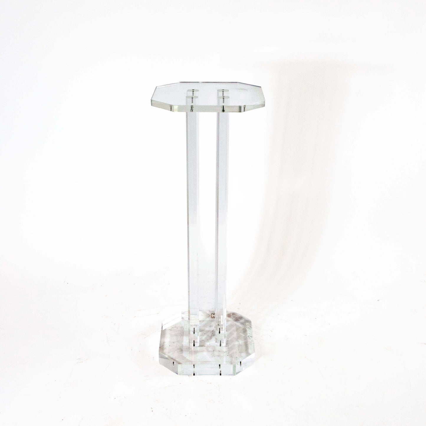 Vintage Säule Plexiglas octogonal, 1980er