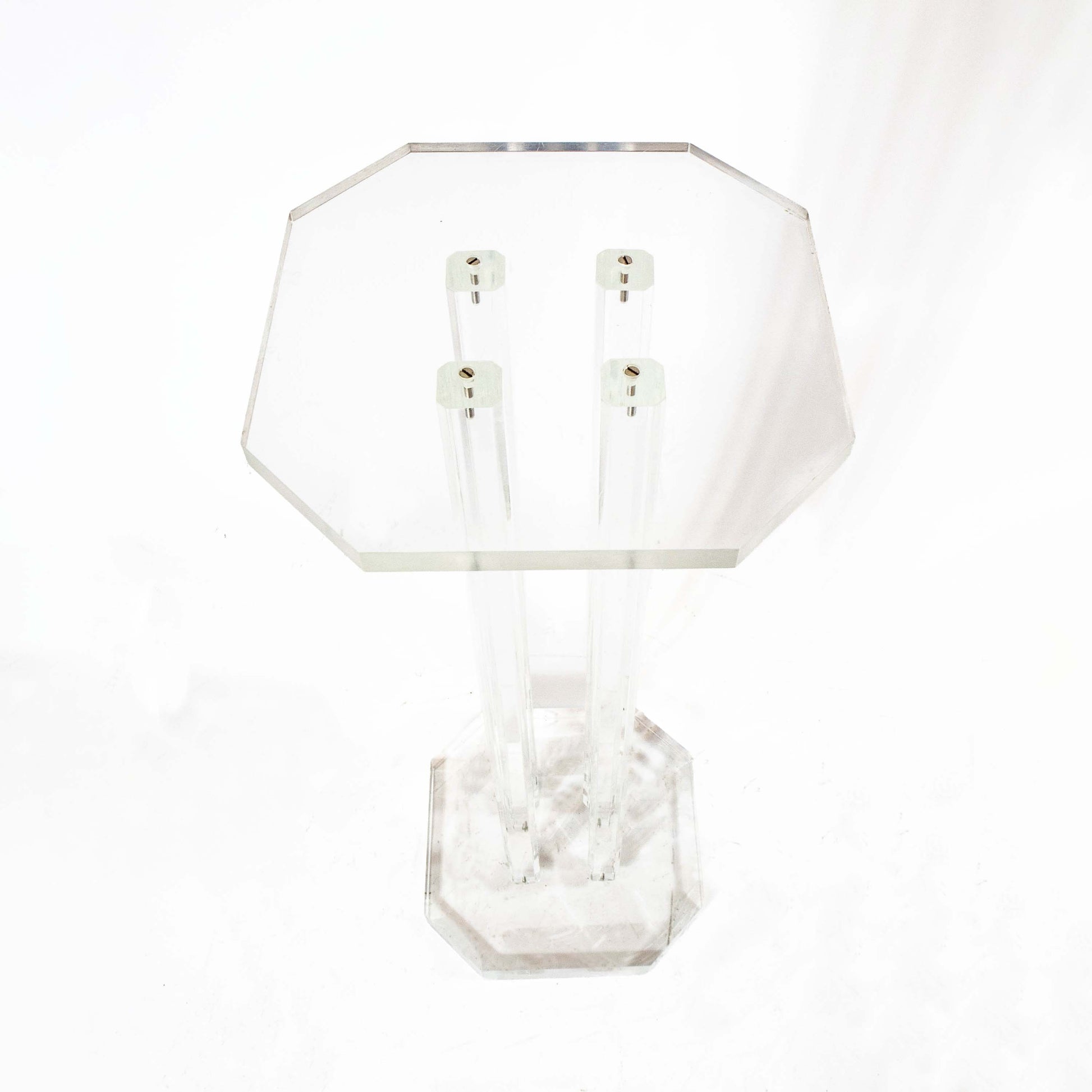Vintage Säule Plexiglas octogonal, 1980er