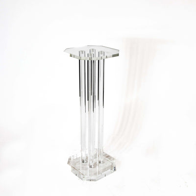 Vintage Säule Plexiglas octogonal, 1980er