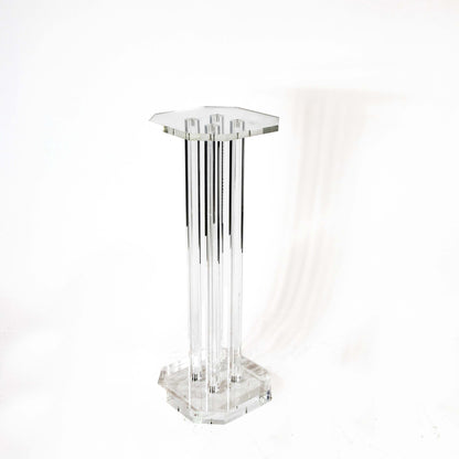 Vintage Säule Plexiglas octogonal, 1980er