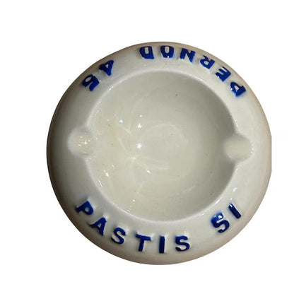 Vintage Aschenbecher "Pastis 51 – Pernod 45" Porzellan Moulin des Loups