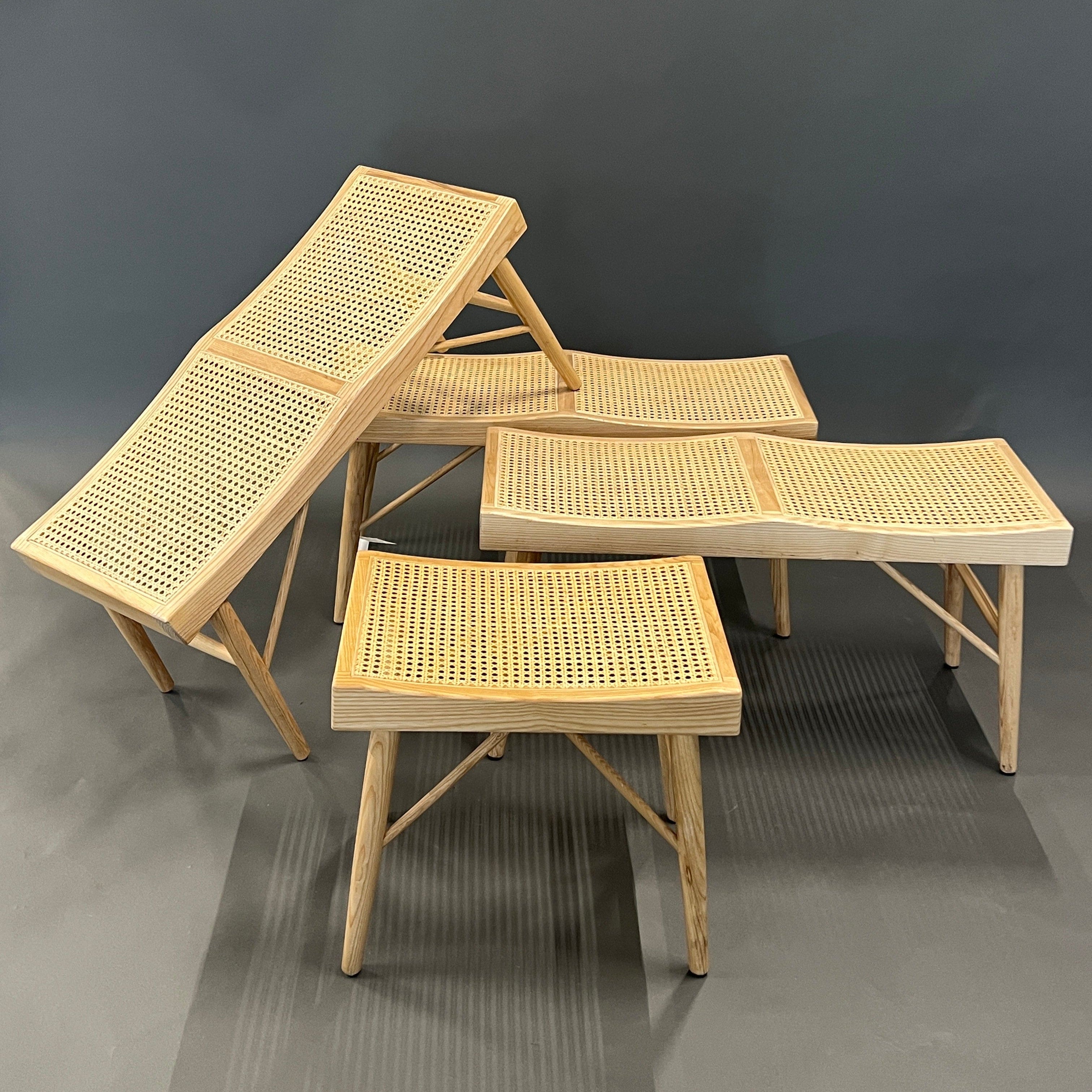 Rattan Stool – Mid-Century Modern Style Charm – 2nd home