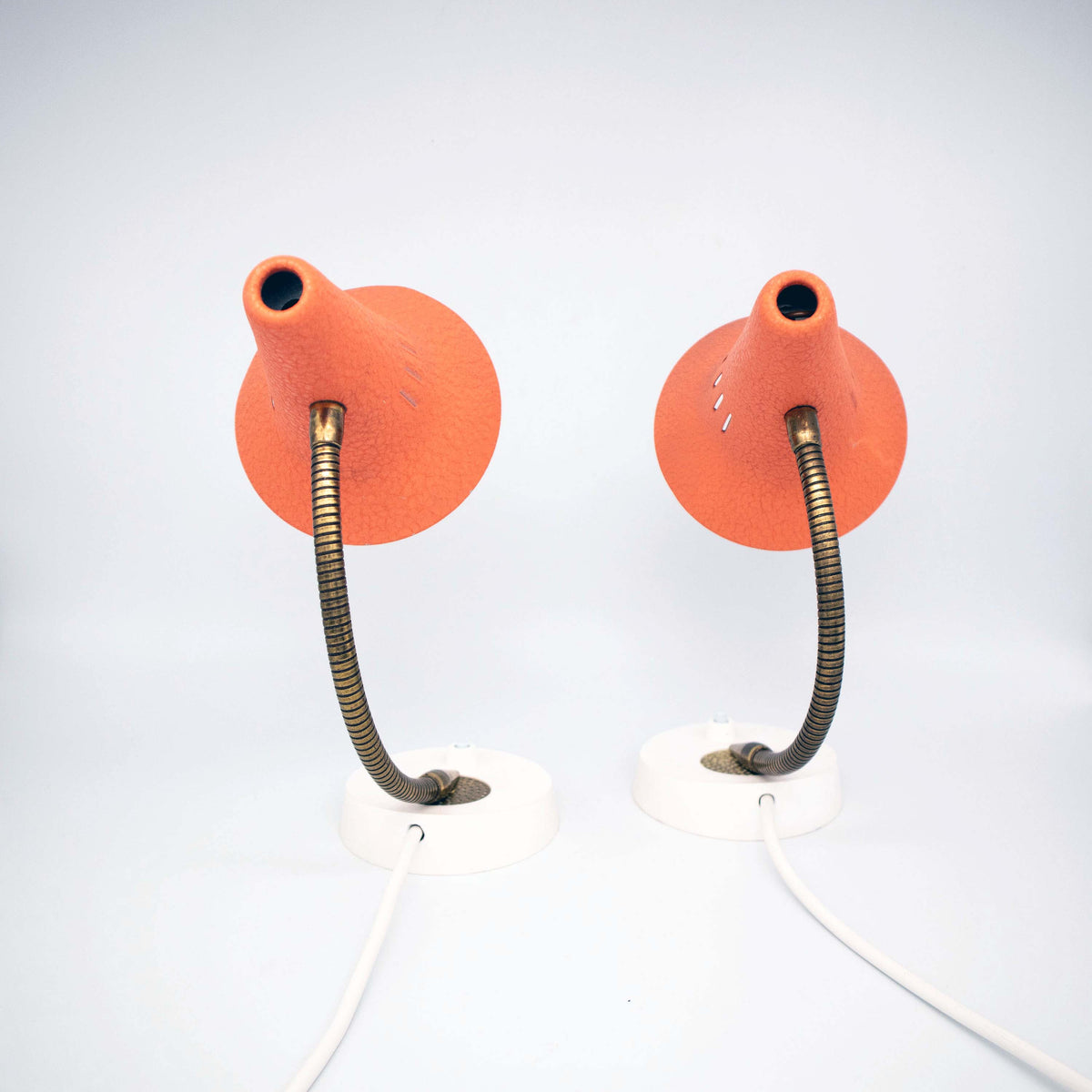 Set von 2 Vintage Tischlampe Rosa Mid-Century Modern