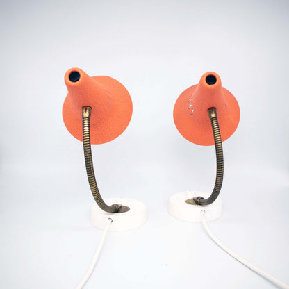 Set von 2 Vintage Tischlampe Rosa Mid-Century Modern