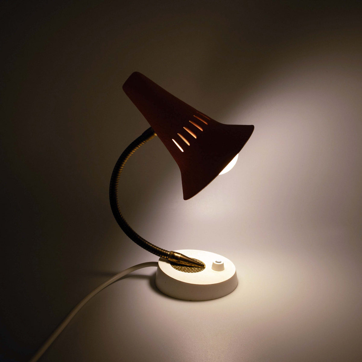 Set von 2 Vintage Tischlampe Rosa Mid-Century Modern