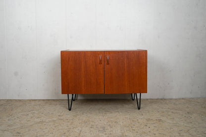 Buffet vintage en teck marron danois années 60 Mid Century