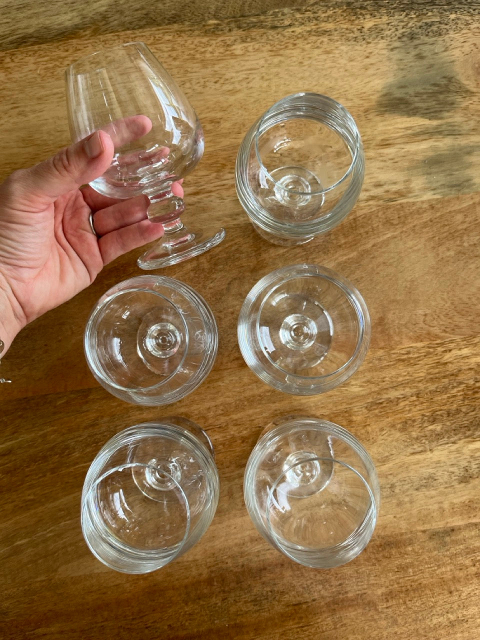 Vintage Cognacgläser, Set aus 6 Stück