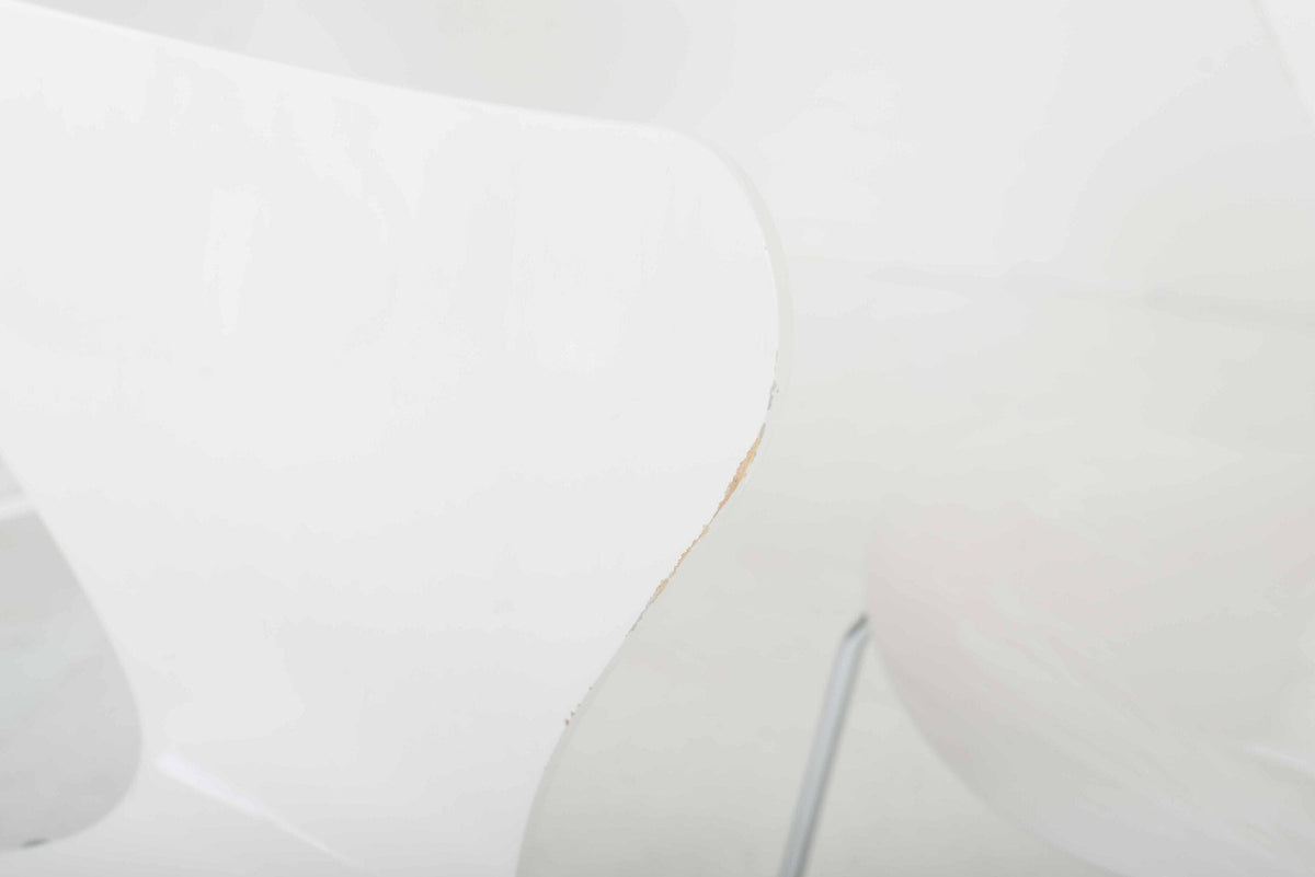 Chaise d'Arne Jacobsen pour Fritz Hansen, blanche, prix à la pièce