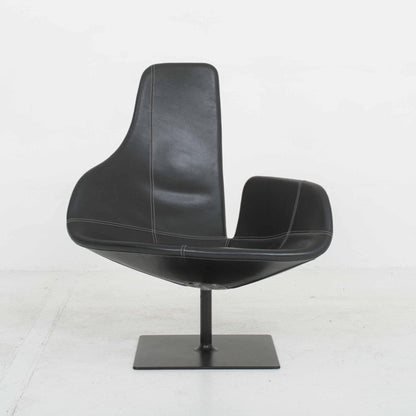 Vintage Fjord Sessel von Patricia Urquiola für Moroso schwarz Leder