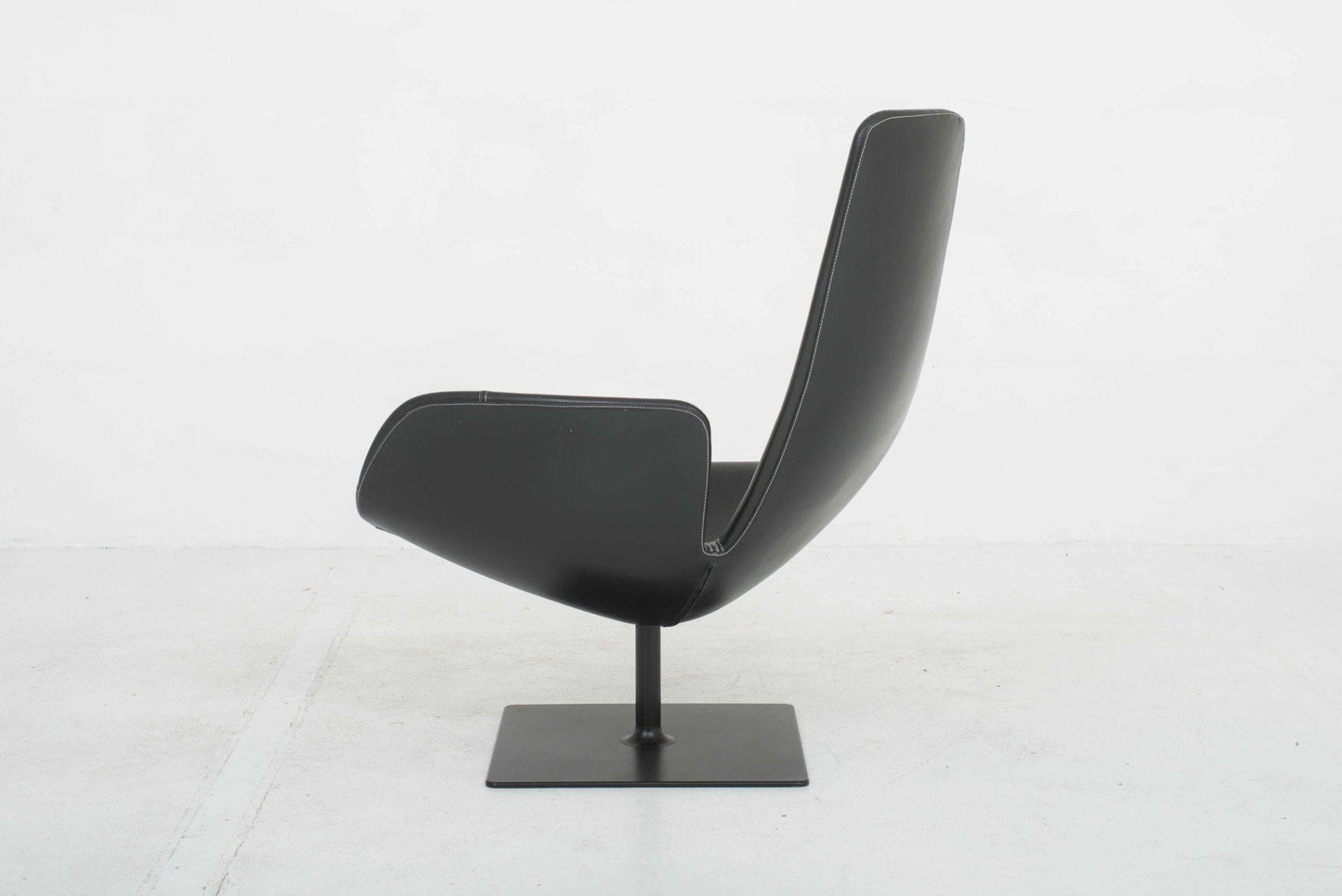 Vintage Fjord Sessel von Patricia Urquiola für Moroso schwarz Leder