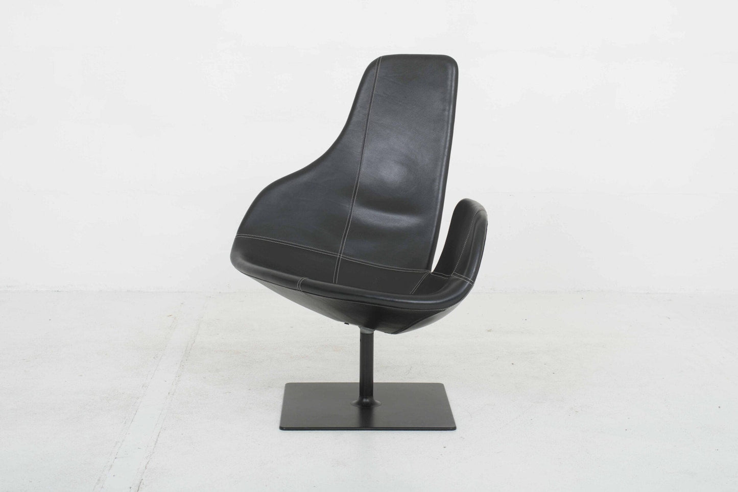 Vintage Fjord Sessel von Patricia Urquiola für Moroso schwarz Leder