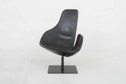 Vintage Fjord Sessel von Patricia Urquiola für Moroso schwarz Leder