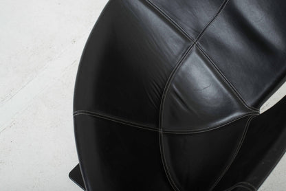 Vintage Fjord Sessel von Patricia Urquiola für Moroso schwarz Leder