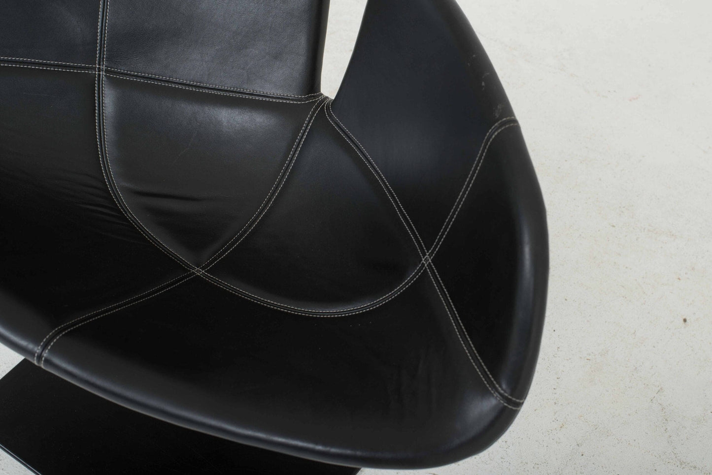 Vintage Fjord Sessel von Patricia Urquiola für Moroso schwarz Leder