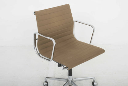 Vintage Bürostuhl EA 117 von Eames für Vitra in grünbraunem Hopsak, drehbar, höhenverstellbar