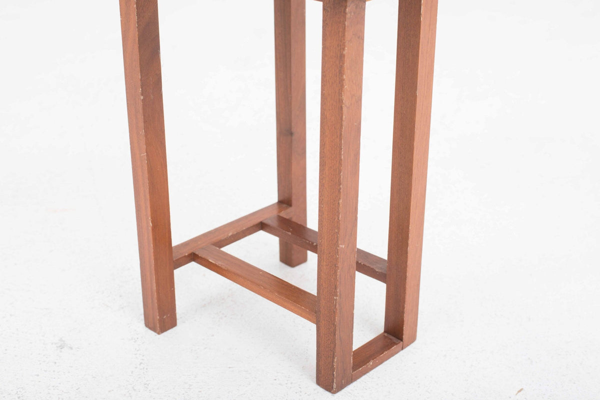 Vintage Hocker von Álvaro Siza braun Mahagoni