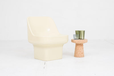 Vintage armchair FC 2001 by Douglas Deeds and Barry Rosengrants in green beige