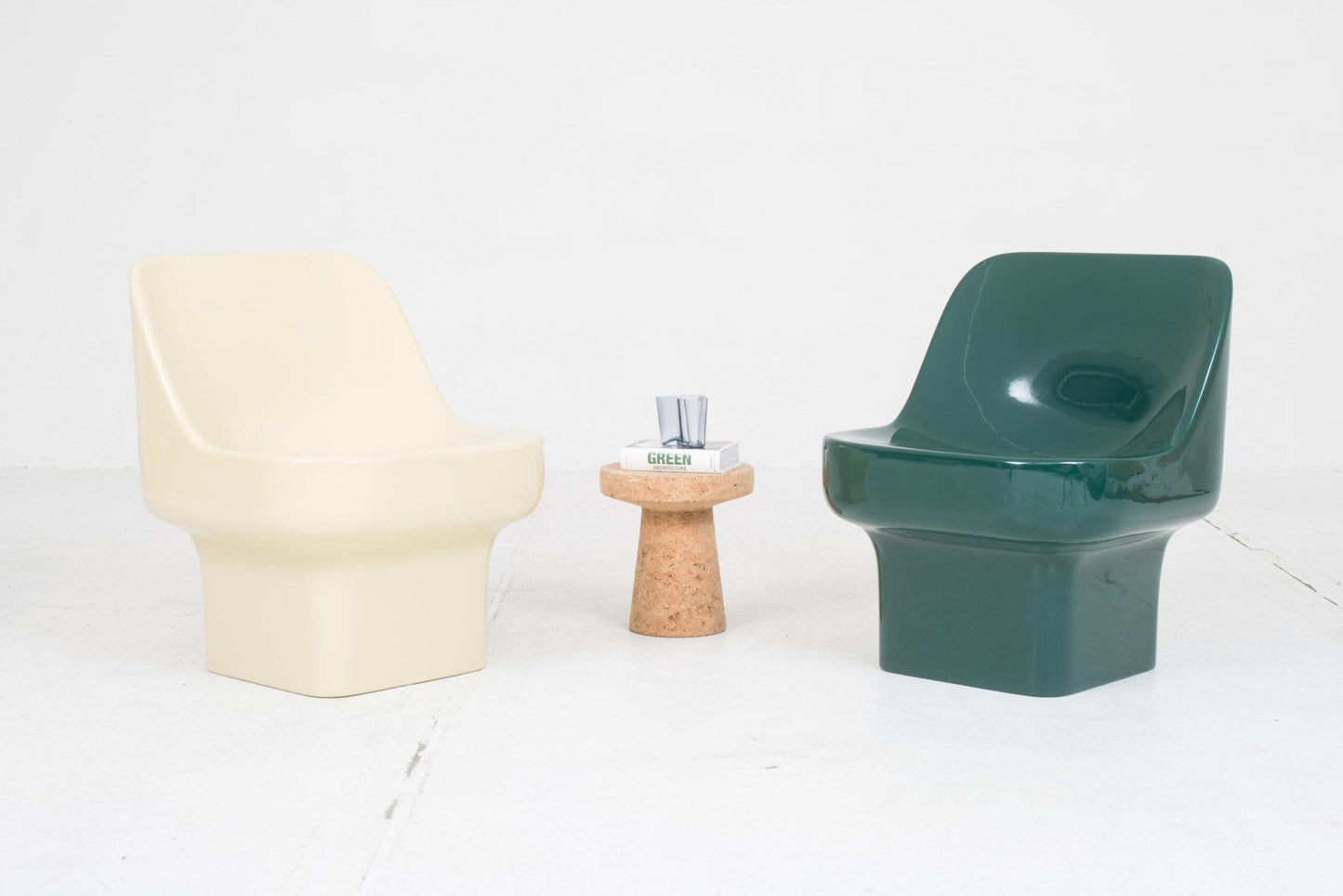 Fauteuil vintage FC 2001 de Douglas Deeds et Barry Rosengrants en vert mousse