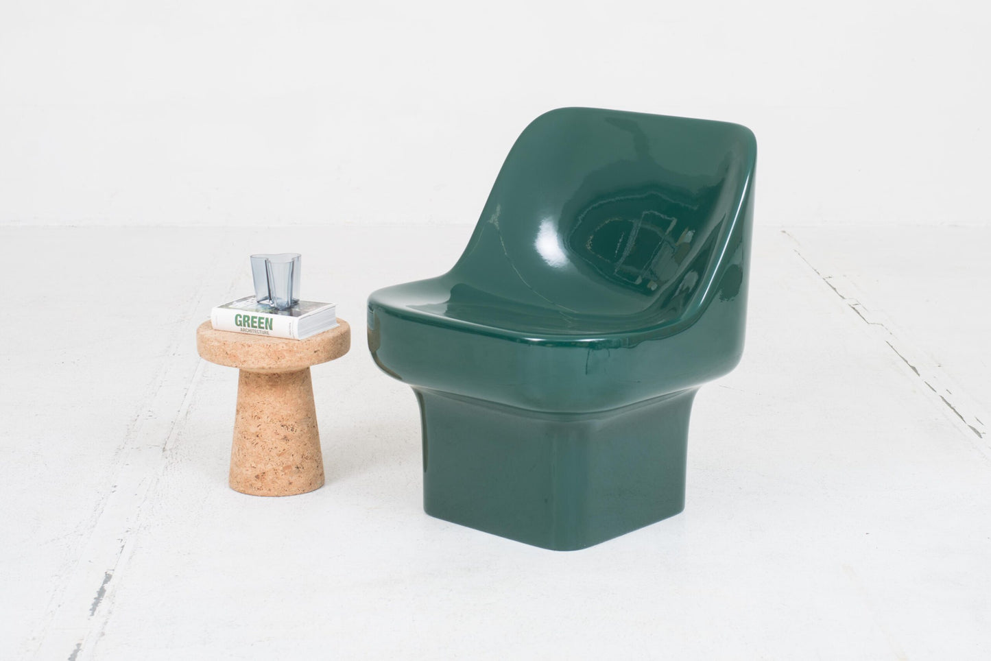 Fauteuil vintage FC 2001 de Douglas Deeds et Barry Rosengrants en vert mousse