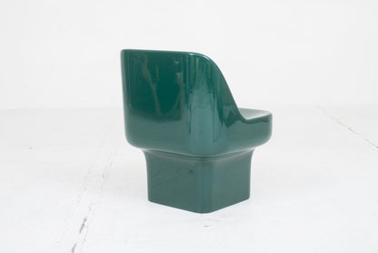 Fauteuil vintage FC 2001 de Douglas Deeds et Barry Rosengrants en vert mousse