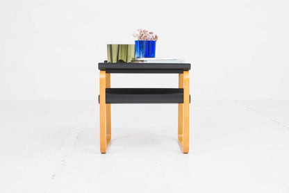 Vintage Beistelltisch Artek 915 von Alvar Aalto schwarz Holz