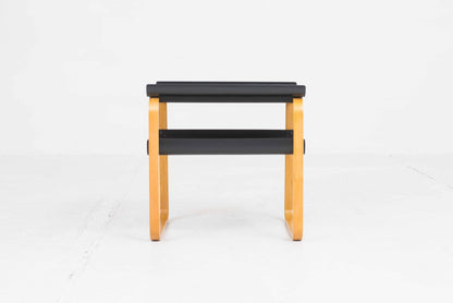 Vintage Beistelltisch Artek 915 von Alvar Aalto schwarz Holz