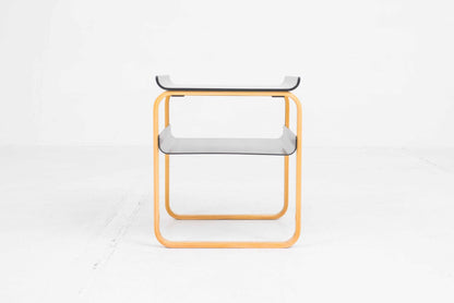 Vintage Beistelltisch Artek 915 von Alvar Aalto schwarz Holz