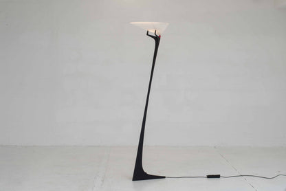 Vintage Montjuic floor lamp by Santiago Calatrava for Artemide red metal