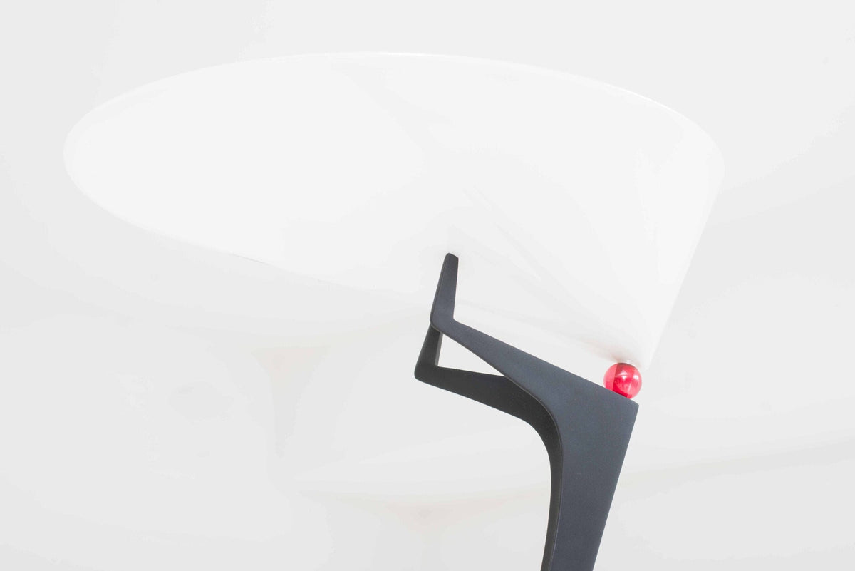 Montjuic floor lamp by Santiago Calatrava for Artemide red metal