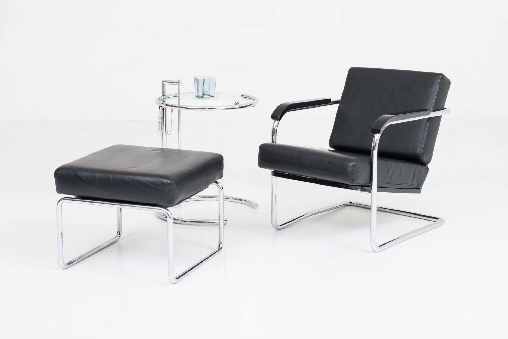 Vintage Sessel Moser & Ottoman von Werner Max Moser