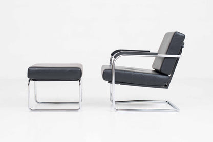 Vintage Sessel Moser & Ottoman von Werner Max Moser