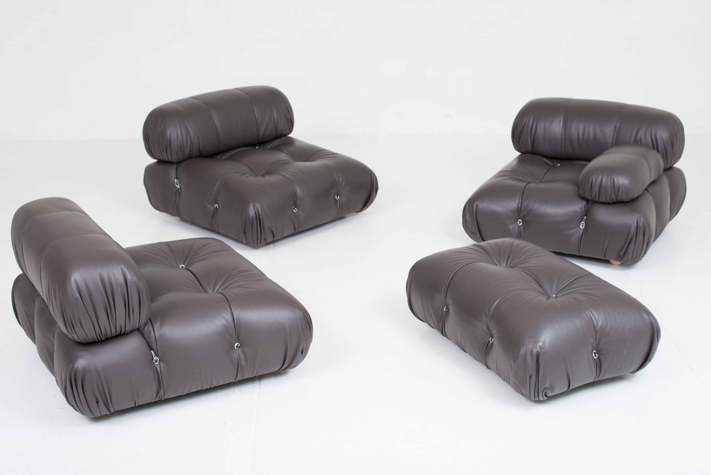 Vintage Sofa Camaleonda von Mario Bellini für B&B Italia in braunem Leder