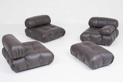 Vintage Sofa Camaleonda von Mario Bellini für B&B Italia in braunem Leder