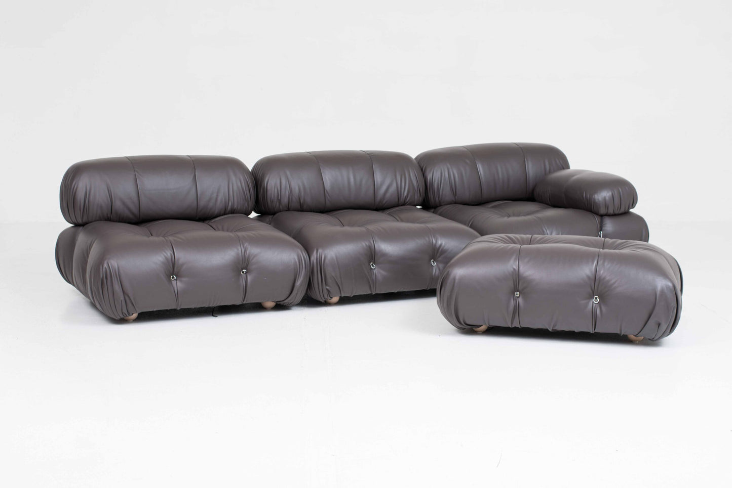 Vintage Sofa Camaleonda von Mario Bellini für B&B Italia in braunem Leder