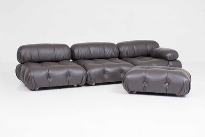 Vintage Sofa Camaleonda von Mario Bellini für B&B Italia in braunem Leder