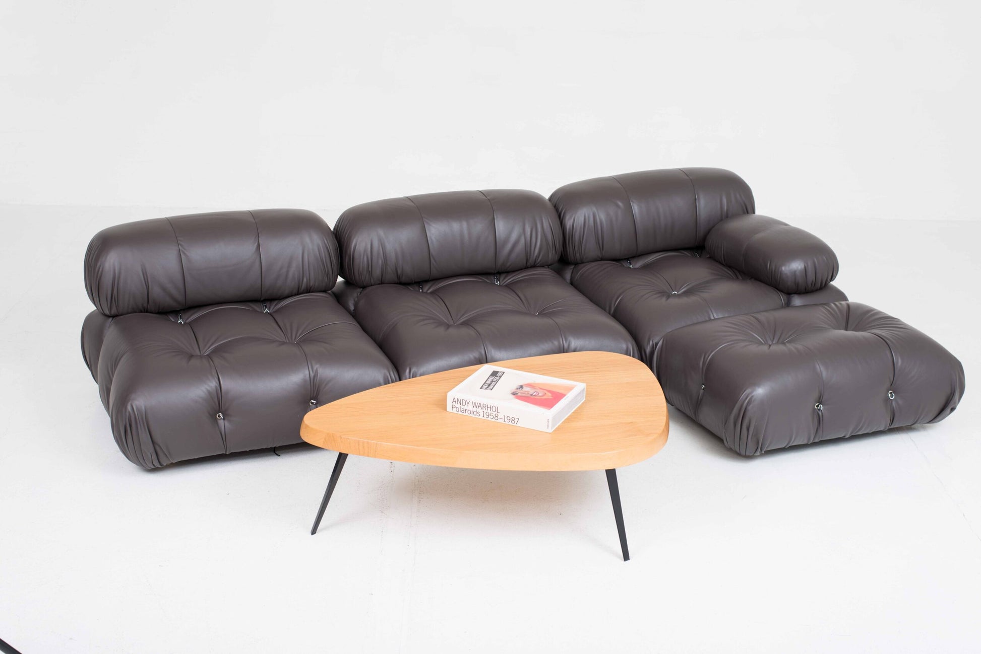 Vintage Sofa Camaleonda von Mario Bellini für B&B Italia in braunem Leder