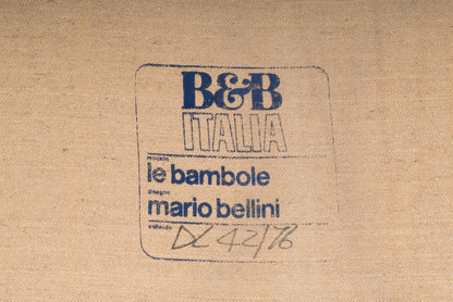 Vintage Sofa "Le Bambole" von Mario Bellini für B&B Italia in Leder
