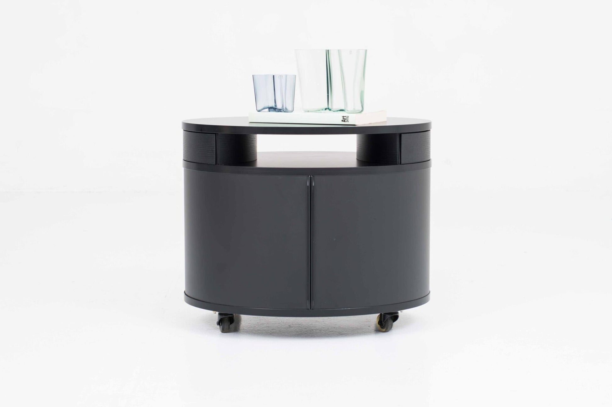 Vintage Beistelltisch WOGG 17 Ellipsetower von Benny Mosimann für WOGG in Schwarz