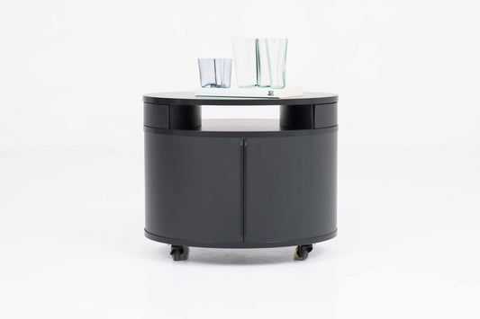 Vintage Beistelltisch WOGG 17 Ellipsetower von Benny Mosimann für WOGG in Schwarz