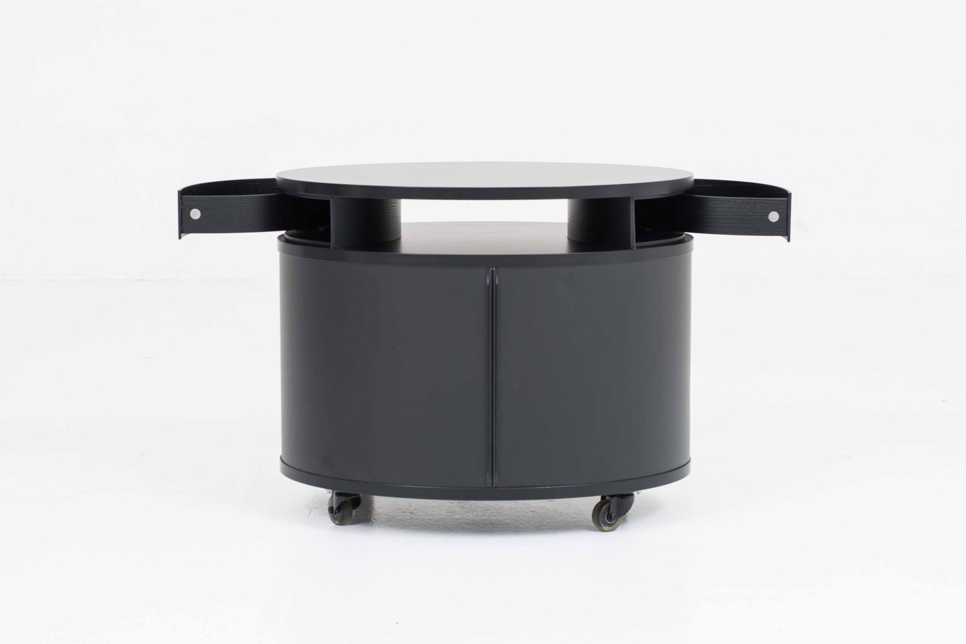 Vintage Beistelltisch WOGG 17 Ellipsetower von Benny Mosimann für WOGG in Schwarz